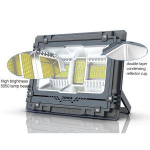 LED Solar Flood Light Sensor Garden Waterproof Remote Controlled