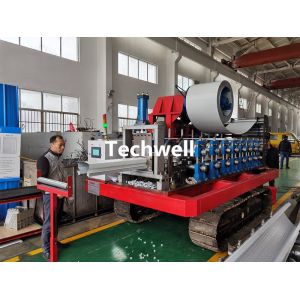 Mobile Greenhouse Tomato Portable Seamless Gutter Machine Caterpillar Mounted