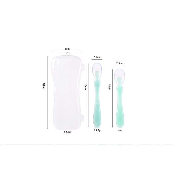 Quality Easy To Clean Silicone Spoon with Ergonomic Design / Pink/Blue Color for sale