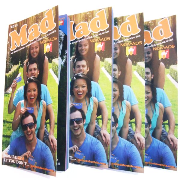 Custom Glue Binding embossing brown kraft paper booklet printing / Color Booklet