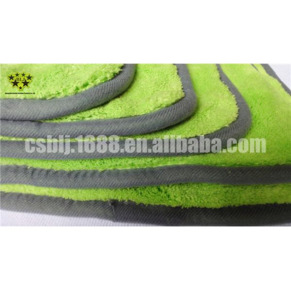 Green Color Microfiber Super Soft Super Absorbent 80% Polyester 20% Polyamide Car Cleaning Towels