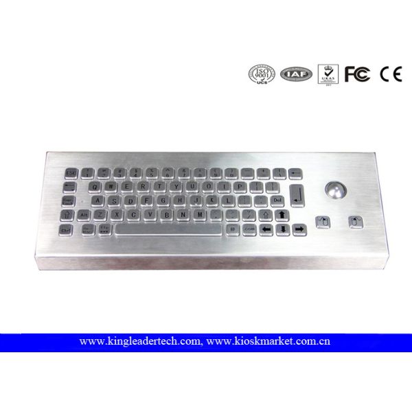 Quality Dust Proof Waterproof Industrial Computer Keyboard With Stainless Steel Trackball for sale