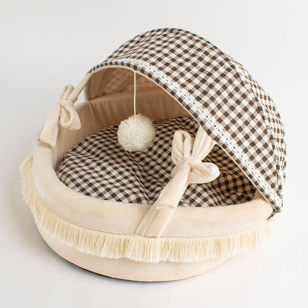 New Cat Nest High Beauty All Season Universal Small Raised Dog Bed Semi Enclosed Cat Nest Pet Products