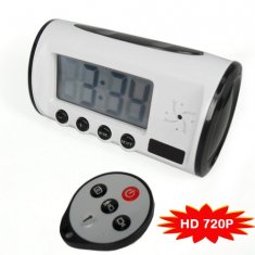 Wholesale surveillance spy camera clock 720P CCTV MINI DVR Hidden Clock Camera with IR Remote Control from china suppliers