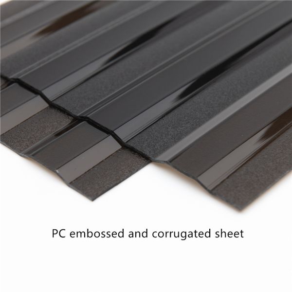 Sheet Polycarbonate Embossed And Corrugated Clear 6mm