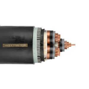 Low Voltage VFD VSD Copper Wire Shielded YJVP Cable 3x120 sq mm 26/35KV