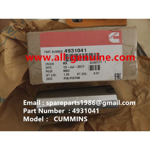 4931041 PIN PISTON CUMMINS ENGINE TEREX NHL DUMP TRUCK TR35 TR50 TR60 TR100