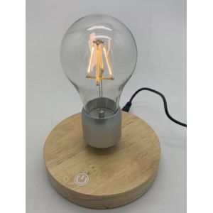 wooden round magnetic levitation Wireless LED Light lamp light