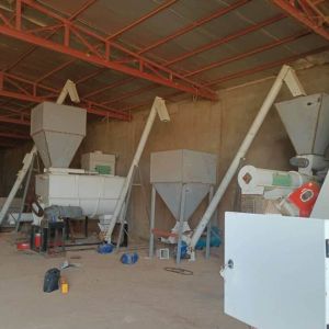 Automatic Bagging Machine Animal Feed Pellet Production Line For Grains 1-12mm