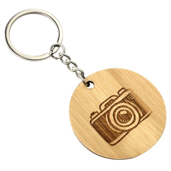 Personalization High Durability Wooden Keychain Engraving For Custom Engraved
