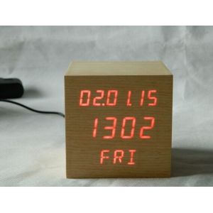 Square Shape Calendar Snooze Temperature Mulit Function Desktop Clock