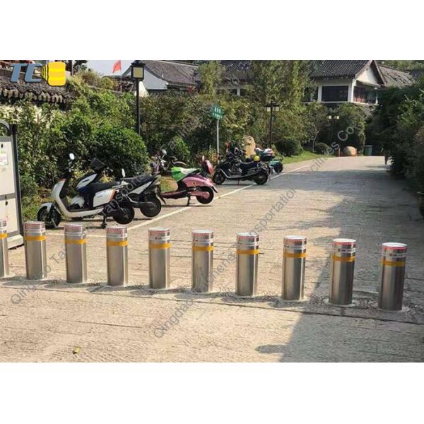 Stainless Steel IP68 Automatic Hydraulic Bollards 6mm Wall For Gate Entry / Exit