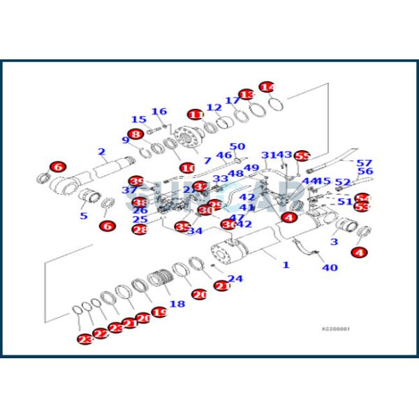 707-99-85340 7079985340 Boom Adjust Cylinder Seal Kit For KOMATSU PC1800-6