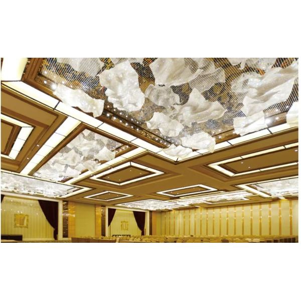 Hand Woven Crystal Cloud Chandelier Custom Crystal Ribbon Lamp Art Deco High