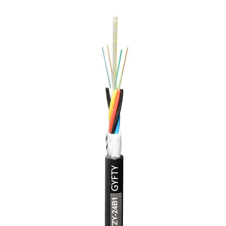 4~144 Core GYFTZY Flame-Retardant Non-Metallic Fiber Optic Cable