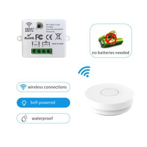 RF433Mhz Self Powered Waterproof Remote Controller Switch Wall Light Switch