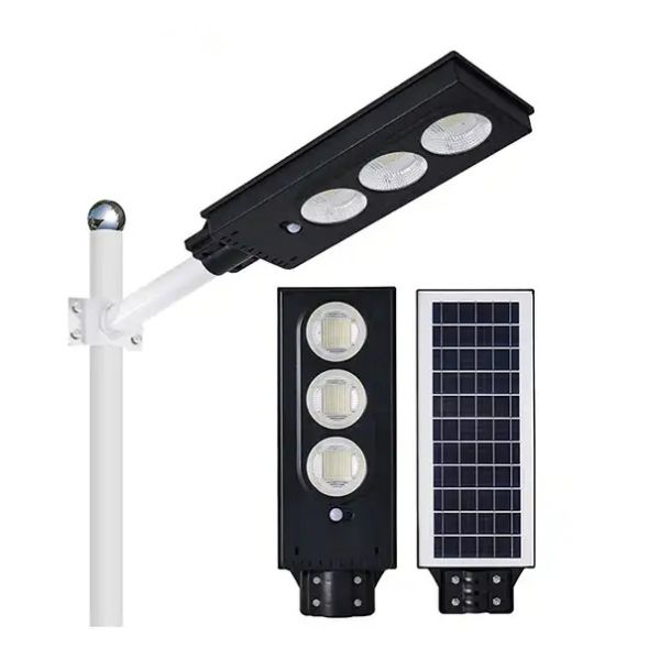 Quality 6000K LED Solar Street Light 5 Star Luminaires Square High Power Community Lamp With Controller for sale