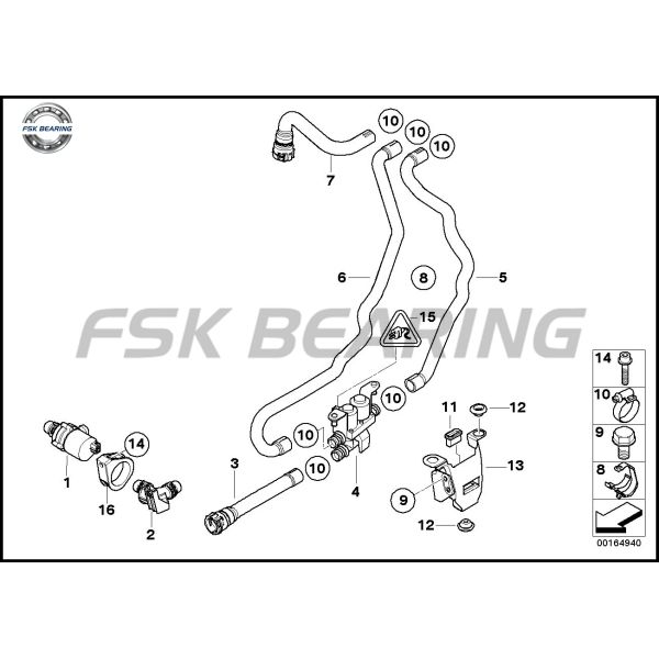 Heater Valve 64116910544 2003-2016 for BMW X5 X6 E53 E70 E71