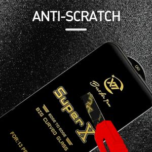 Super X Big Curved Class Full Glue Tempered Glass Screen Protector For Iphone
