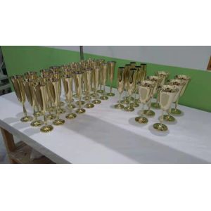 PVD Coating Service on Glass Candle Holder, Glass ware Decorative coatings by