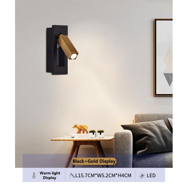 Embedded LED Wall Lamp , Hotel Bedroom LED Wall Light With Switch