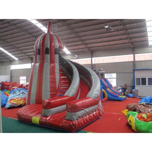 Helter Skelter Inflatable Water Slide With Air Blower And Repair Kits