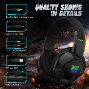 k19 32ohm 117dB Noise Cancelling Gaming Headphones