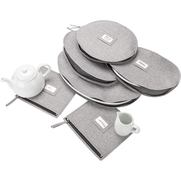 CHINA STORAGE - SET OF 6 CASES FOR FINE CHINA ACCESSORIES STORAGE - HOLDS GRAVY BOATS, BOWLS, SMALL AND BIG PLATTERS