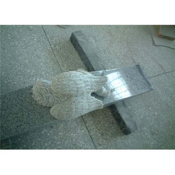 Hand Carved Type Kid Angel Tombstone And Monument Grey Granite Big Color Range