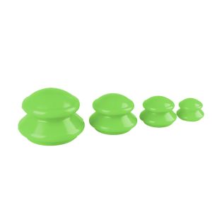 Wholesale 4piece Different Size Silicone Massage Cupping Set, Strong Vacuum Suction Cups Anti Cellulite Cups With Portable Package from china suppliers
