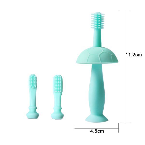 Baby Teether Silicone Factory Price 360 Degree Cleaning Infants Toothbrush Shape