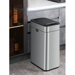 50l Motion Automatic Trash Bin Garbage Can Self Sealing Sensor Trash Can with