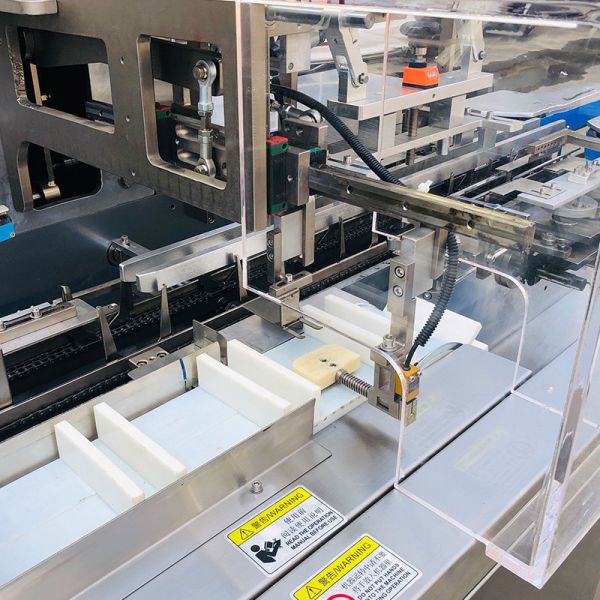 CE Pharmaceutical Cartoning Machine , PLC Touch Biscuit Packing Machine 1200KGS