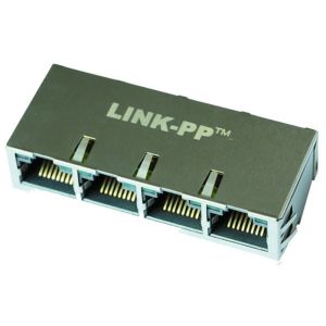 ARJM14A4-811-BB-EW2 Quad Port 5G Base-T Multi-port RJ45 Connector