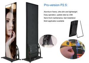 China P2.5mm Indoor LED Poster Mobile Advertising Displays 2880-3840Hz High Refresh on sale