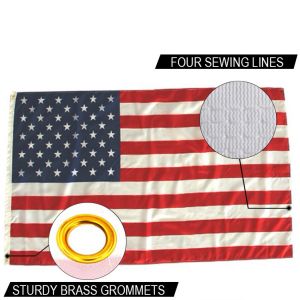 Wholesale American USA Flag 90 X 150cm Knitted Polyester Single Reverse Indoor Outdoor National Banner from china suppliers