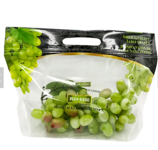 Quality Grape Plastic Stand Up Zipper Pouch Laminated Customized Reusable for sale
