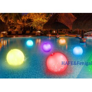 40cm Inflatable Waterproof PVC Floating LED Lighting Pool Beach Balls For Sale