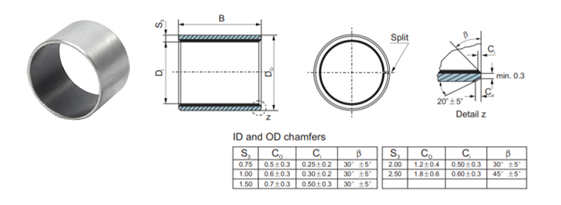 Cylindrical Flange DU Bush For Seatback Control