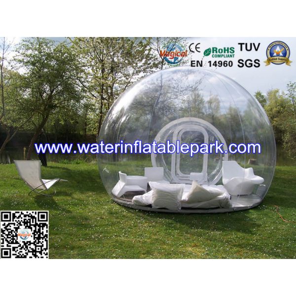 1.0mm Clear PVC Inflatable Lawn Bubble Tent For Family Rest Sleep