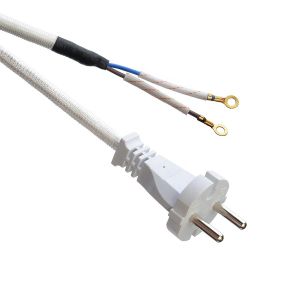 Wholesale 10A/250V PSE 2Pin Plug Power Cord 4.8mm Terminal White SNI with Long-lasting Oxygen Free Bared Stranded Copper from china suppliers