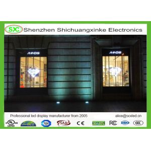 P12 Flexible Curved led transparent display Screen with 90% transparency