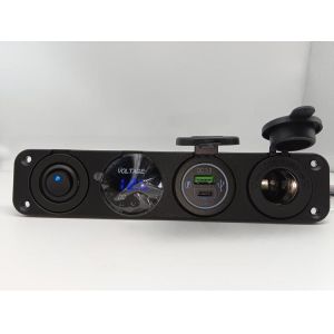 4 In 1 Automotive Voltmeter Dual USB 12V Car Cigarette Lighter Voltage Meter