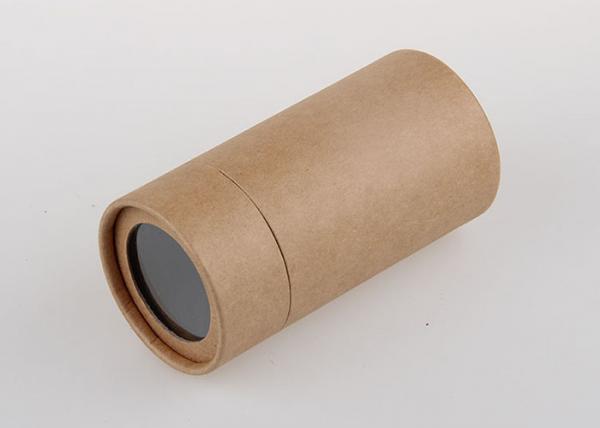 Brown Craft Paper Tube with Visible Clear Plastic Window Cap for Gifts Packaging