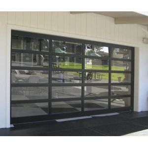 High Safety Opening Type Manual Or Automatic Water Tightness Class 3 Transparent Glass Sectional Garage Door Modern Customized Intelligent Operation Garage Gate