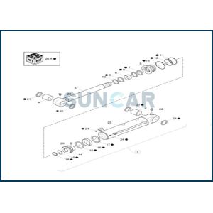 XKCD-03353 XKCD03353 Dozer Blade Cylinder Seal Kit fits CNH CX26C