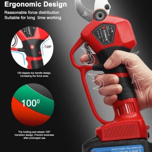 30mm Plastic Red Electric Pruning Shears For Cutting Branches