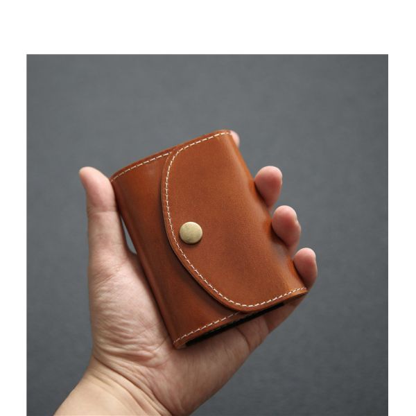 First-Layer Cowhide Buckle Wallet Men's Genuine Leather All-in-One Bag with Large Capacity