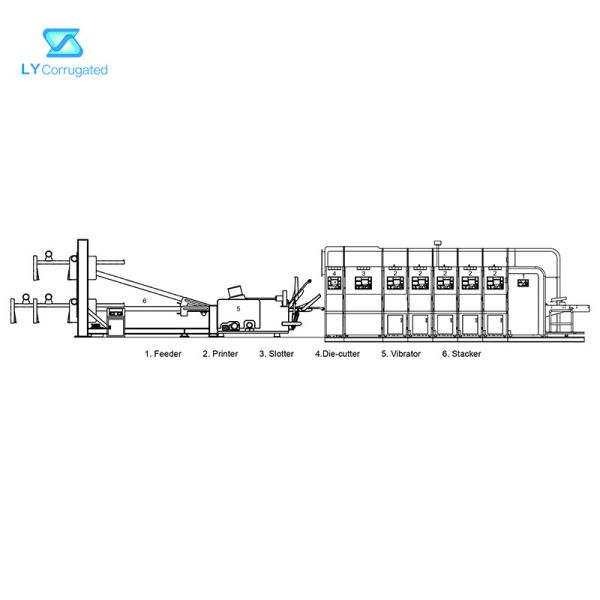300mm Flexo Printing Slotting Machine , Carton Lead Edge Feeder