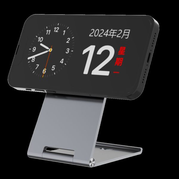 15W Aluminum Alloy Qi 2 Wireless Charger With Over Temperature Protection